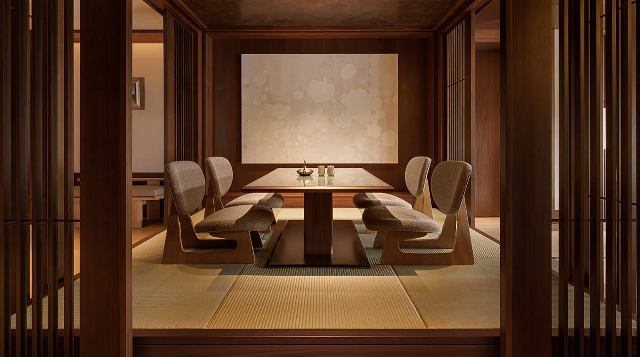 京都嘉佩樂酒店 Capella Suite 的榻榻米餐廳