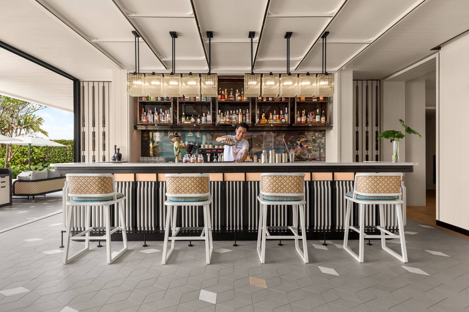 清邁萬豪酒店 Pool House 的吧檯