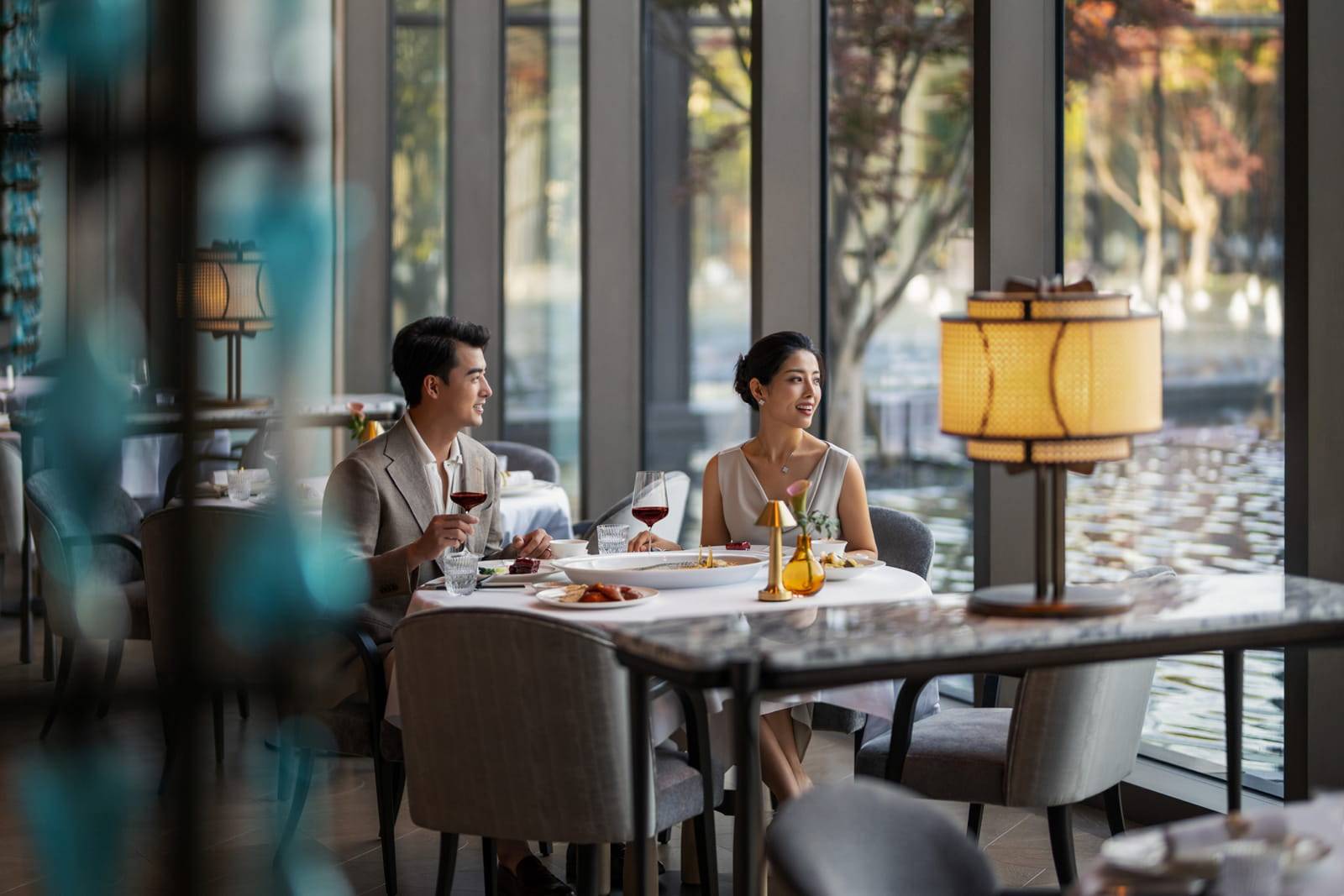 蘇州四季酒店 Jin Jing Ge 中餐廳窗邊座位