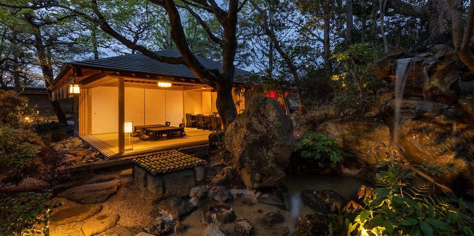 馥府 京都庭園中的離れ「八重一重」夜景