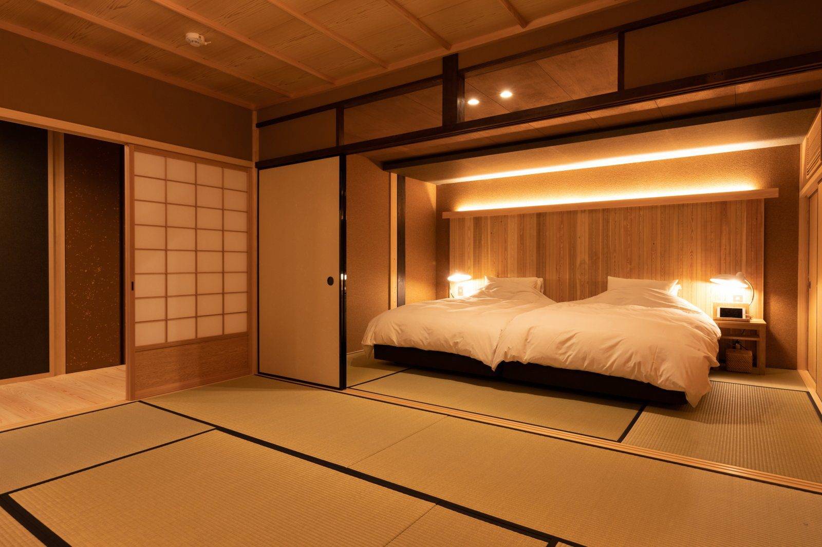 HOTEL 講 大津百町茶屋 101 Junior Suite 的臥室