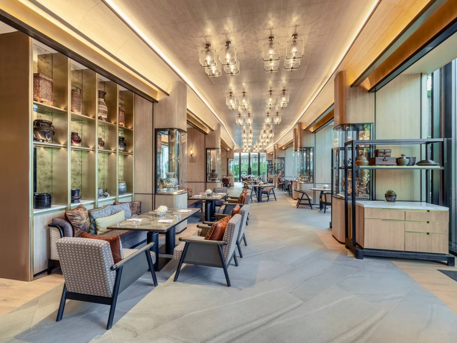 清邁湄濱洲際酒店 The Gad Lanna 餐廳的用餐區
