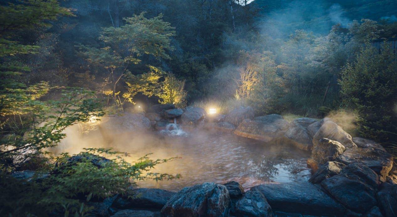 星野集團 界 雲仙 引自雲仙地獄的硫磺泉浴池