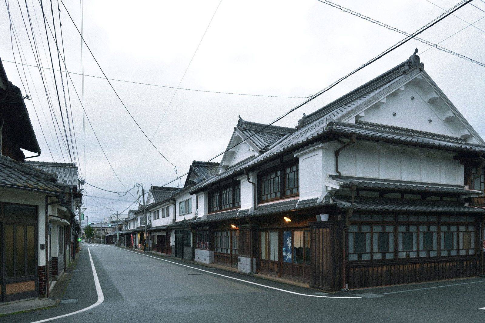 八女福島的白牆町屋街景
