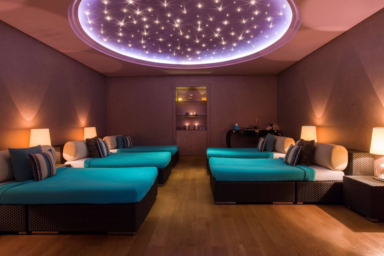 開羅凱賓斯基尼羅河酒店 Spa 星空天花板下的放鬆室