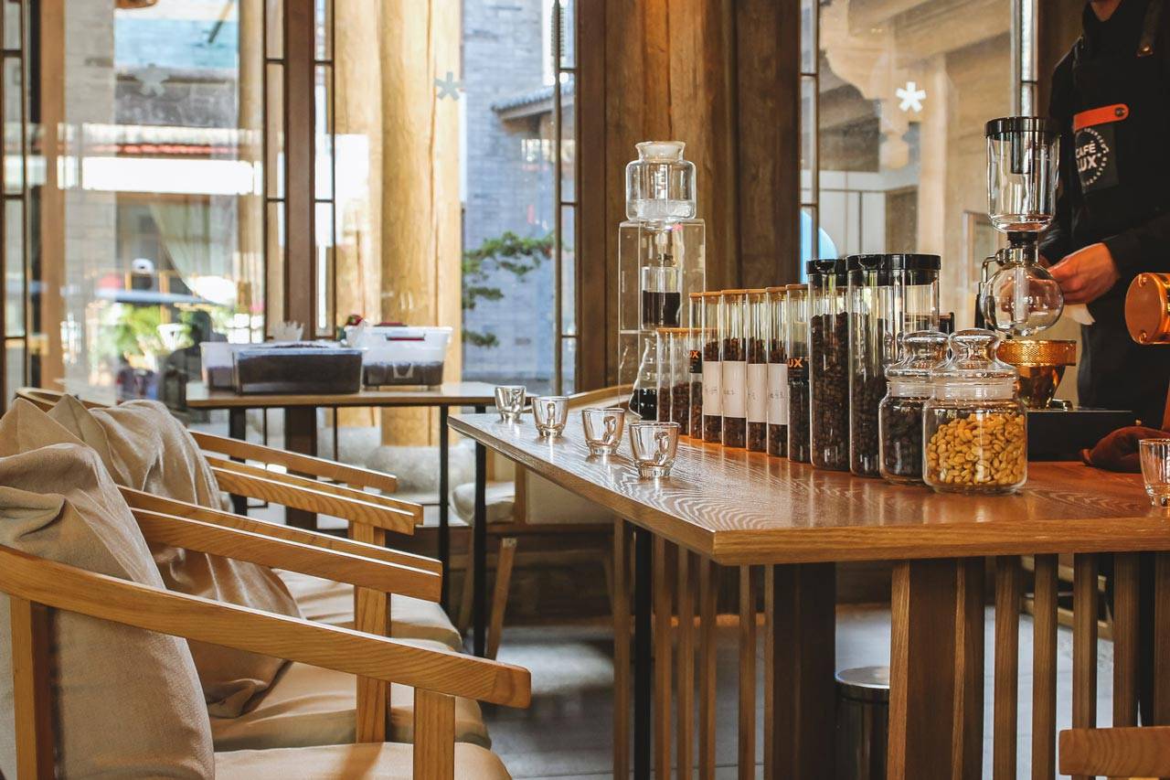 麗江 LUX* 酒店 Café LUX* 的咖啡吧台