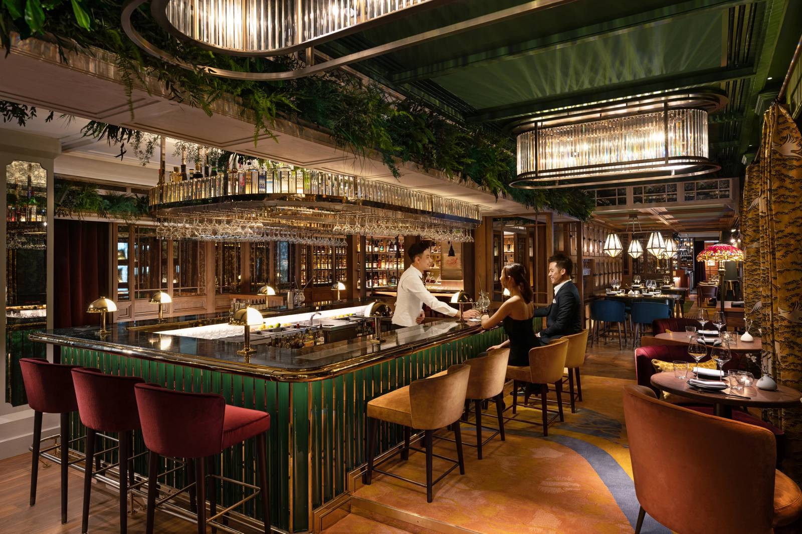 香港文華東方酒店 The Aubrey 的吧台