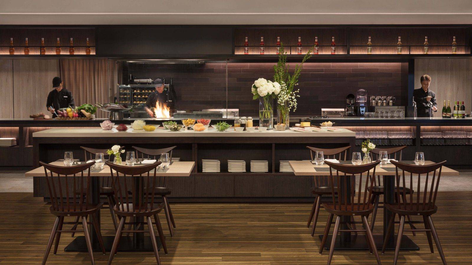 南紀白濱萬豪酒店Grill & Dining G 的開放式廚房