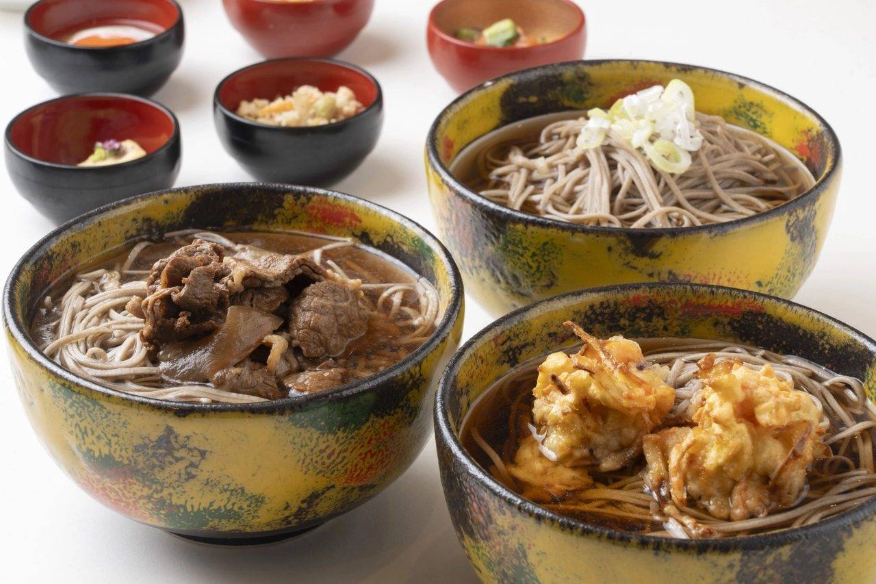 御宿 野乃 淺草別邸 早餐的蕎麥與小菜