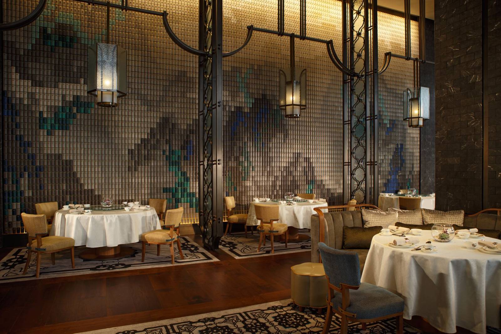 香港萬麗海景酒店Dynasty 的用餐區