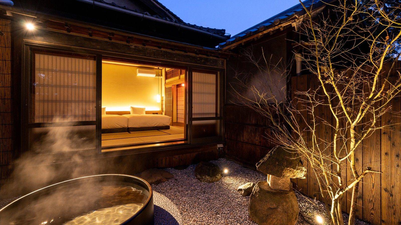 Ryokan 尾道西山梅之間的露天風呂