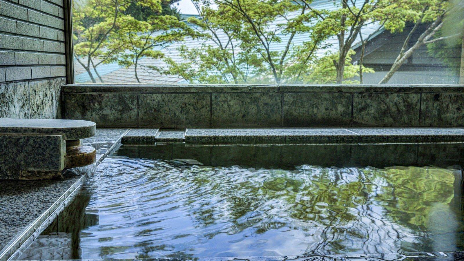 蘆之湖 龍宮殿湖畔特別和室的客房溫泉浴池