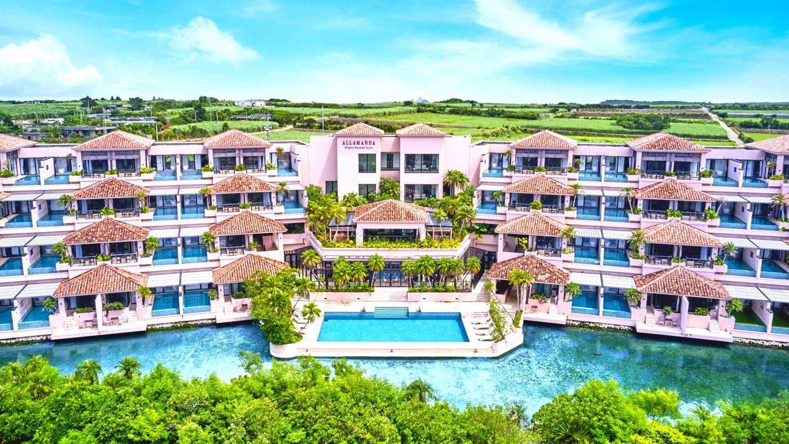 宮古島 Shigira Bayside Suite Allamanda潟湖泳池棟與中庭泳池
