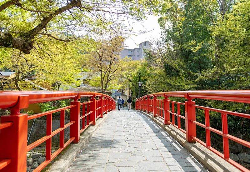 修善寺溫泉 湯迴廊 菊屋 附近修善寺溫泉街的紅橋