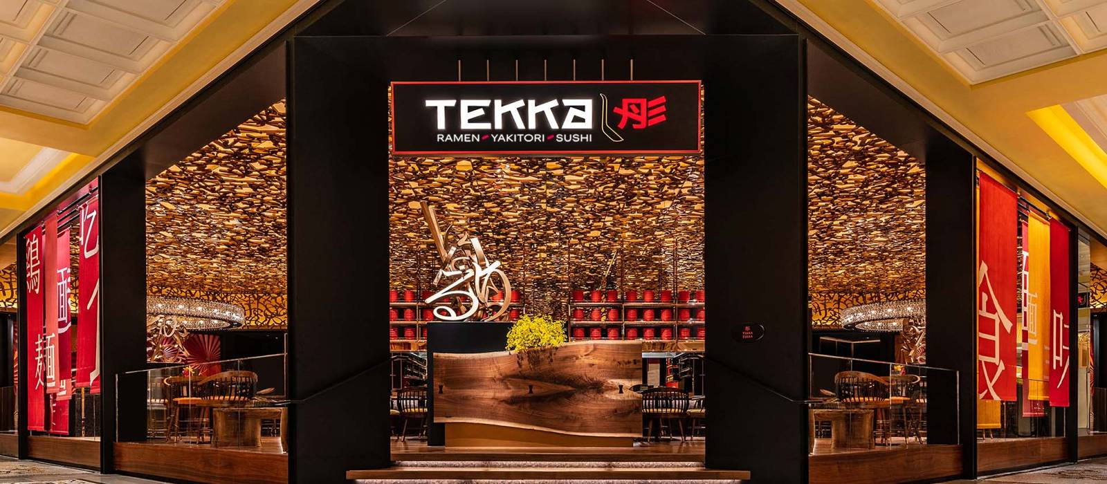 澳門永利酒店 Tekka 的開放式廚房與座位